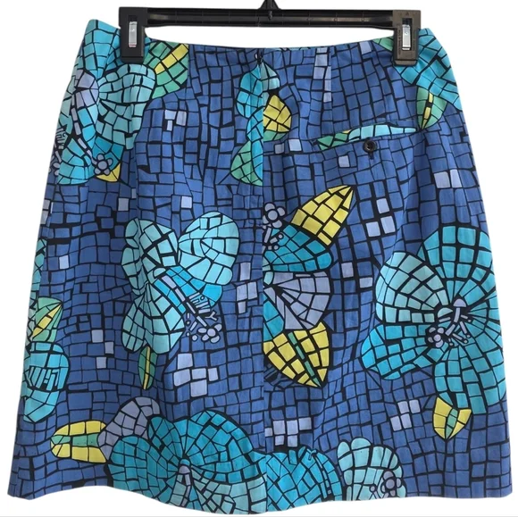 Lilly Pulitzer Molokini Mosaic Lilly Hibiscus Floral Skirt Size 4 - Picture 2 of 5